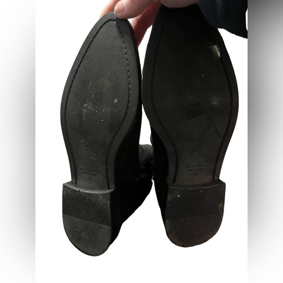 Jack Erwin black suede side zipper ankle boots - Picture 8 of 9